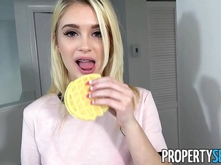 PropertySex - Hot petite blonde teen fucks her roommate 12 min